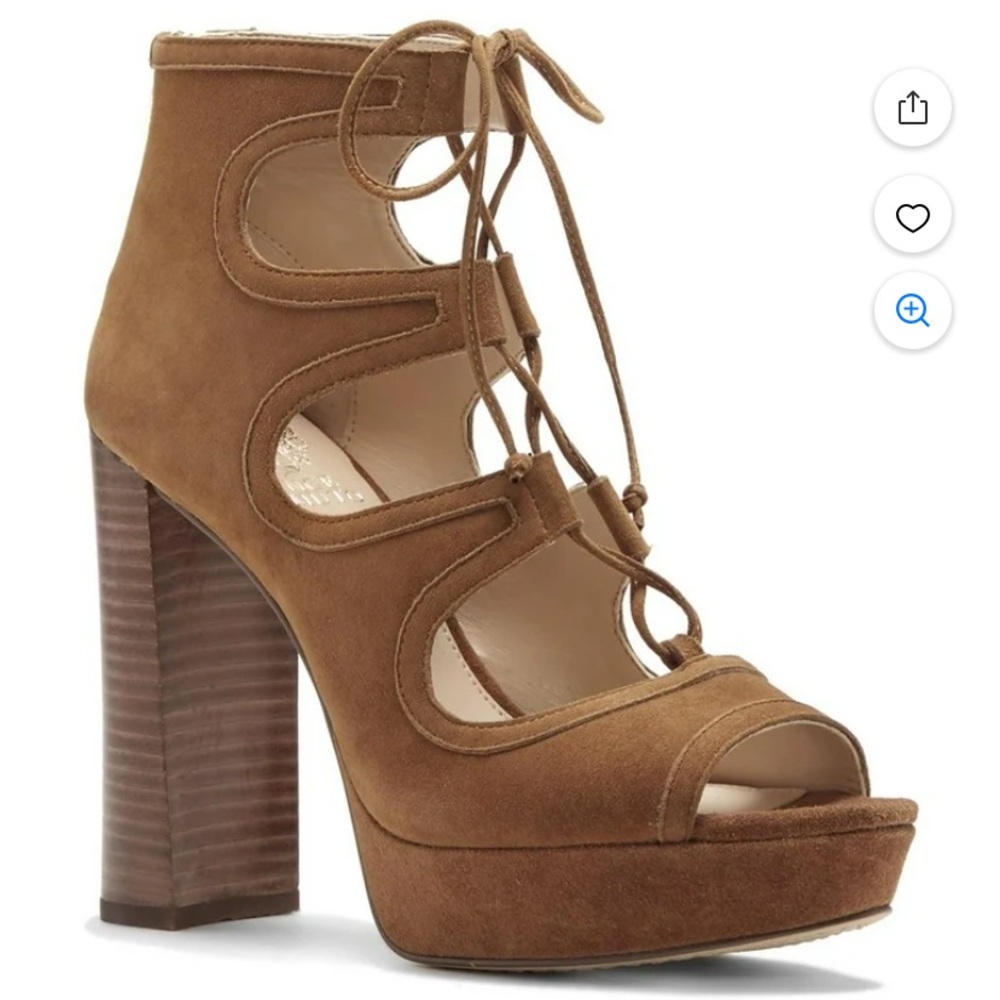 Vince Camuto Womens Kamaye Suede Open Toe ( fits as 9-9.5)